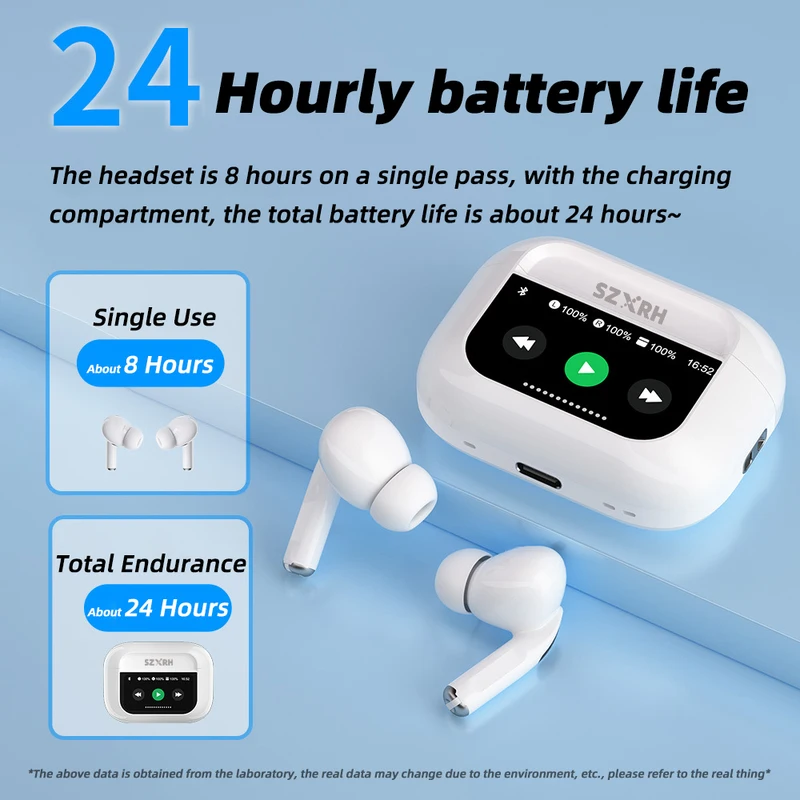 ZENX Z50 ANC Wireless Bluetooth Headphones 5.4 LED Screen Headset TWS Earbuds Touch Noise Cancelling Earphones For Android iOS