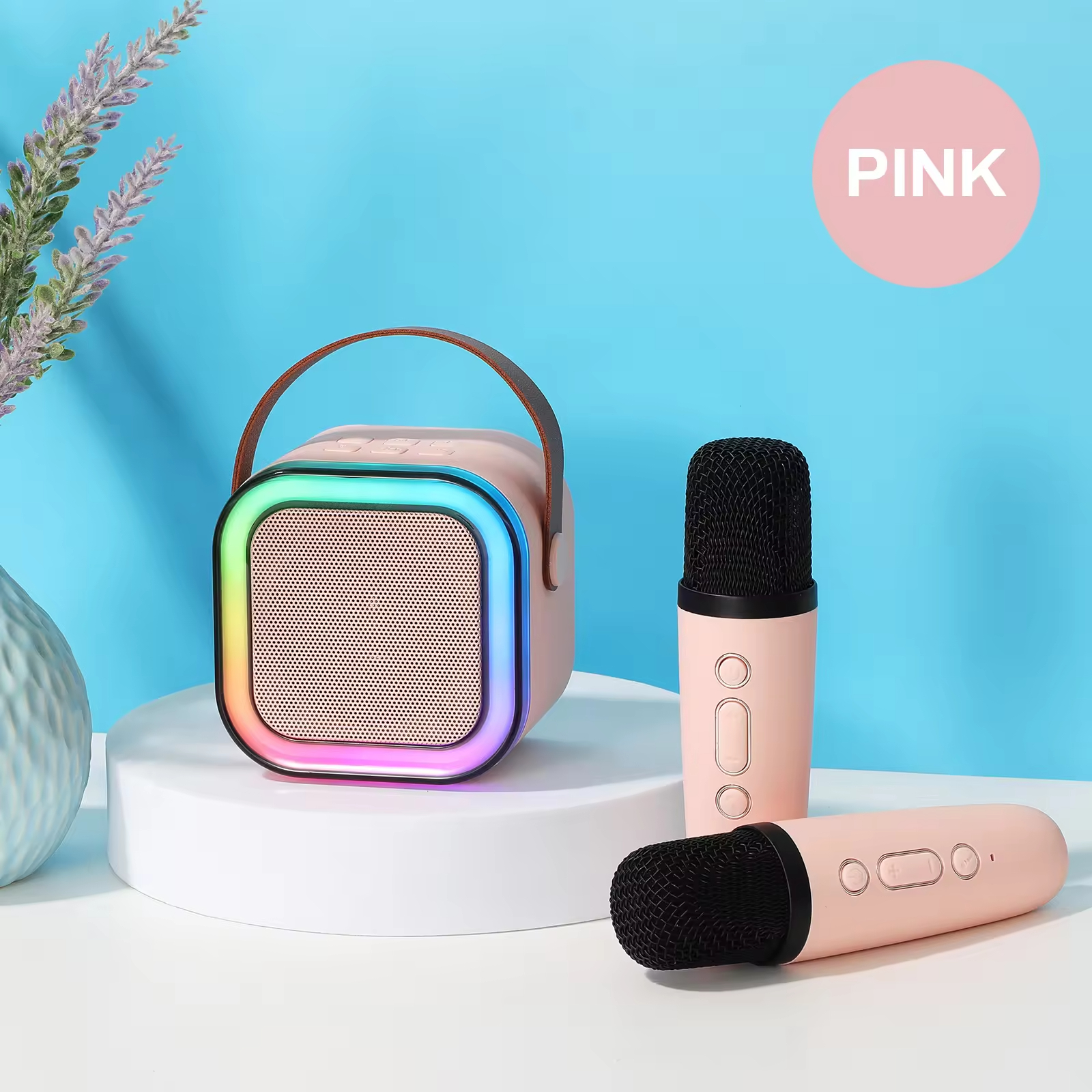 K12 Wireless Microphone Karaoke Speaker with 2 Microphone